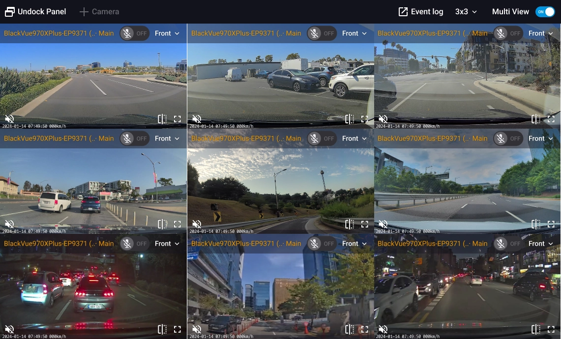BlackVue FLEETA Multi Live View za pregled več vozil